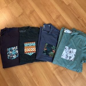 Mens Graphic Pocket T Shirts from Pacific Sunwear and Tilleys Med and Lrg